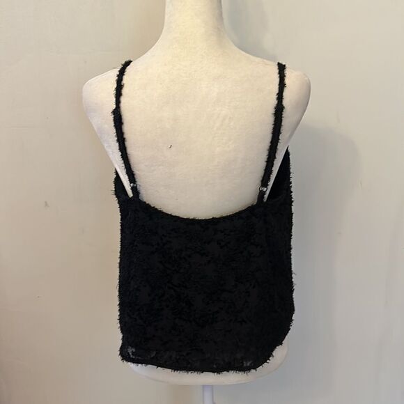 Ley Den black velvet spaghetti strap tank Size S New - Picture 5 of 9